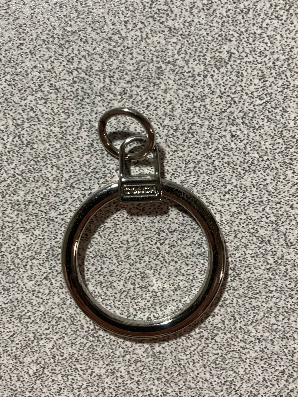 Coach Y2K “Poppy” Zipper Pull With O-Ring Silver-Tone Vintage